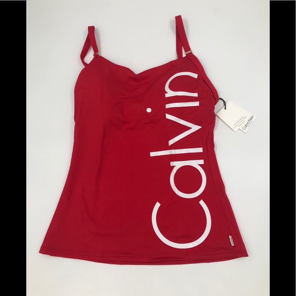 Calvin Klein Swimsuits Tankini Removable Soft Cup